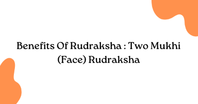 Benefits Of Rudraksha : Two Mukhi (Face) Rudraksha